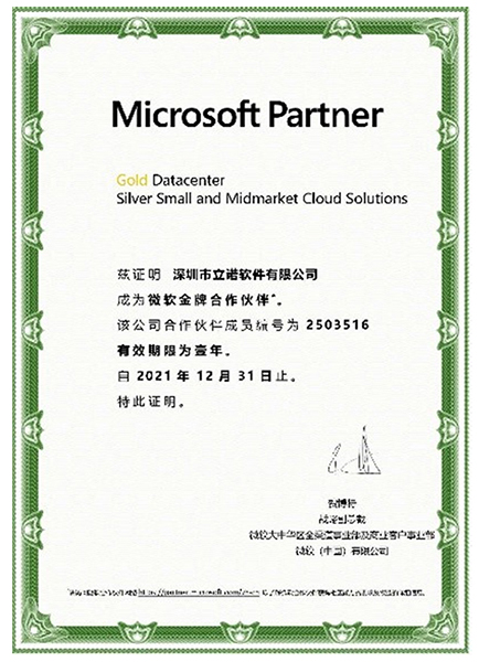 Microsoft—金牌合作夥伴